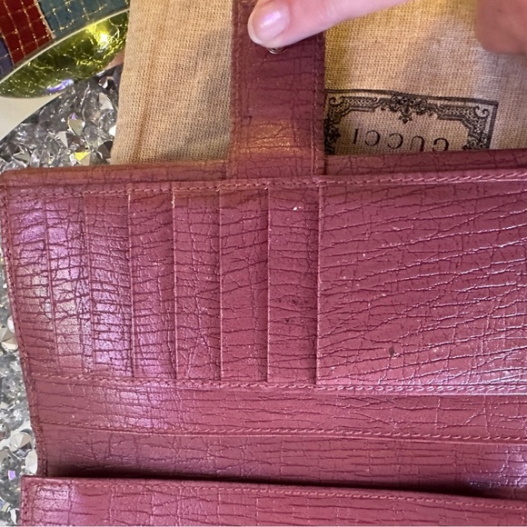Gucci Horse Bit Portemonnaie Coral Leather Wallet. - Picture 8 of 13